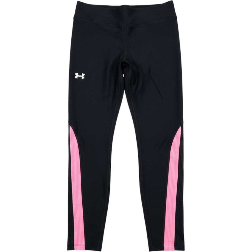 Under Armour HeatGear Compression Leggings Black Pink Stripe Women Large LG